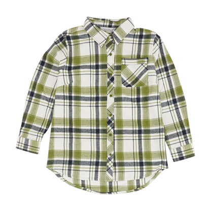 Green Plaid Button Down