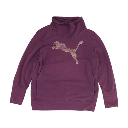 Purple Solid Sweatshirt Pullover