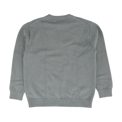 Gray Solid Pullover Sweater