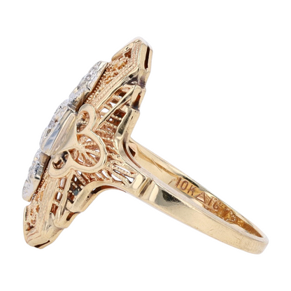 1/10 ctw 10K Two-Tone Gold Diamond Fashion Ring