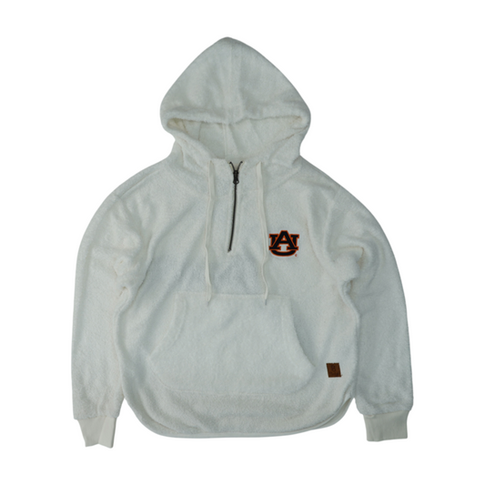 White Auburn Tigers Solid Hoodie Pullover