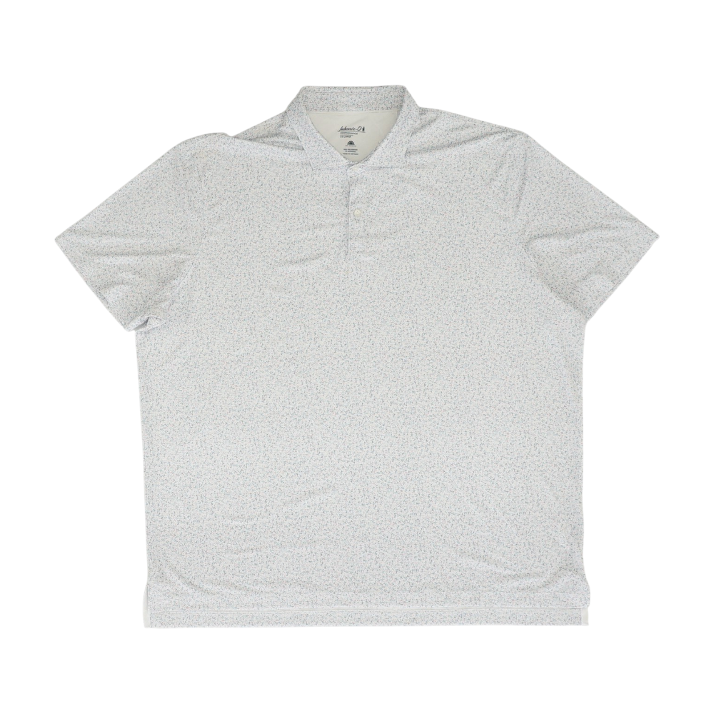 White Floral Short Sleeve Polo