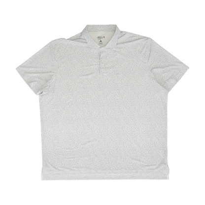 White Floral Short Sleeve Polo