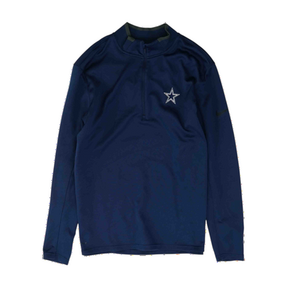 Navy Dallas Cowboys Solid 1/4 Zip Pullover