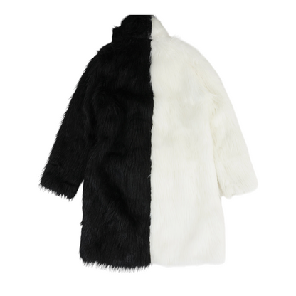 Black Color Block Coat