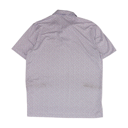 Lavender Print Short Sleeve Polo
