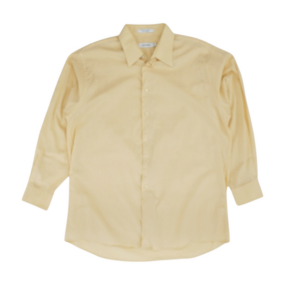 Yellow Solid Long Sleeve Button Down