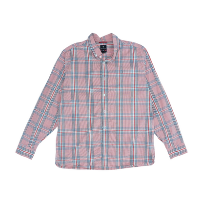 Red Plaid Long Sleeve Button Down