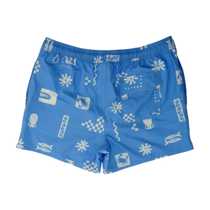 Blue Graphic Swim Bottom