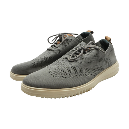 Gray Lace-Up Casual Shoes