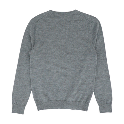 Gray Solid Pullover Sweater