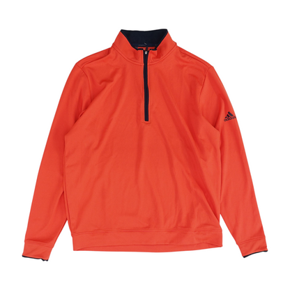 Red Solid 1/4 Zip Pullover