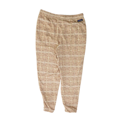 Beige Geometric Pajama Bottom