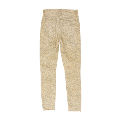 Tan Animal Print Mid Rise Skinny Leg Jeans