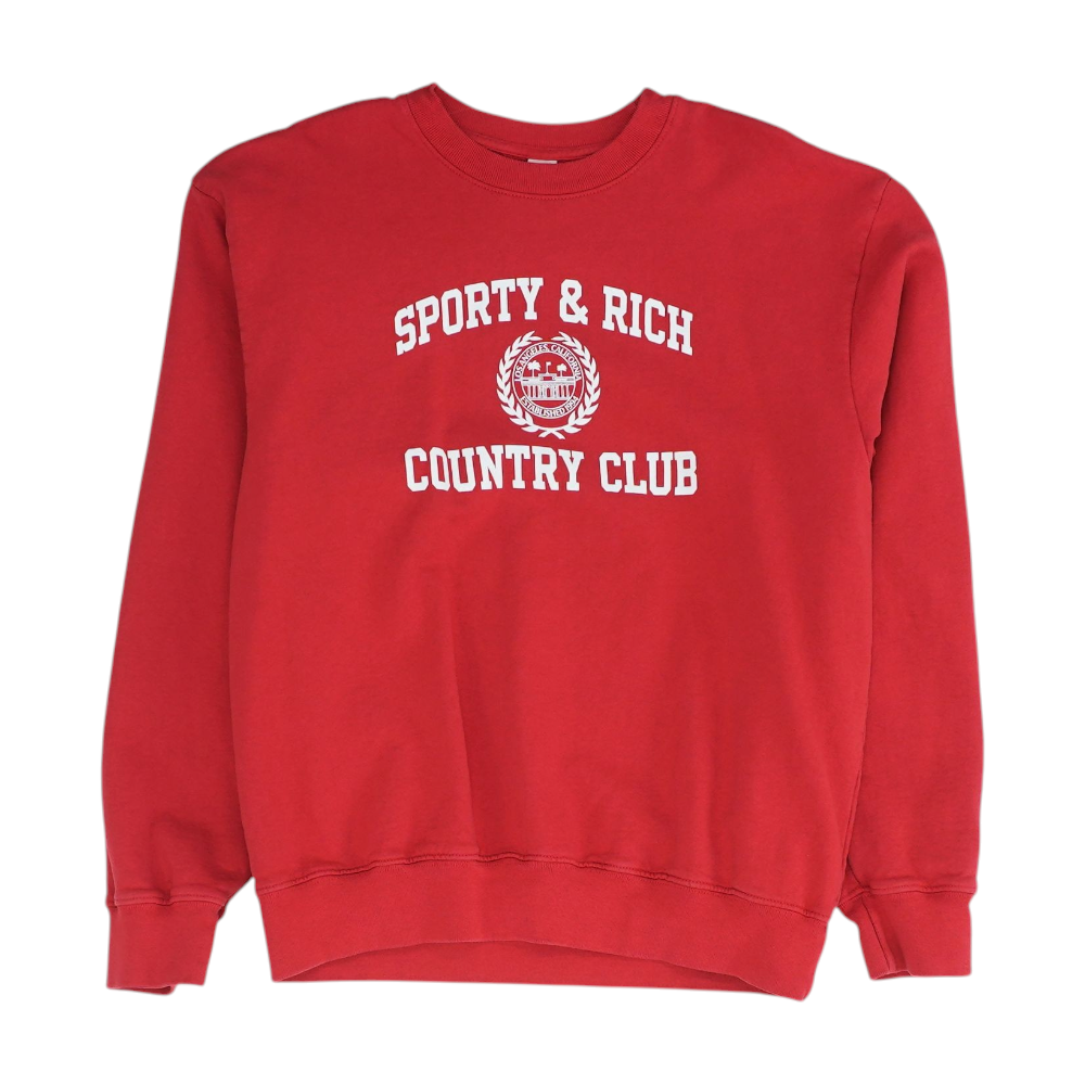 Red Solid Sweatshirt Pullover