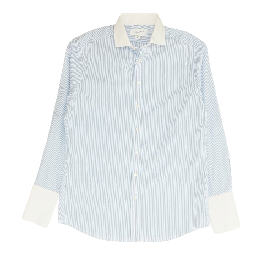 Blue Striped Long Sleeve Button Down