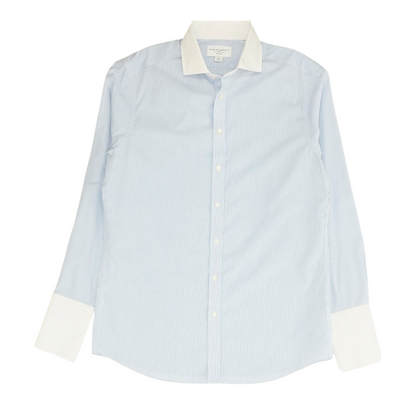 Blue Striped Long Sleeve Button Down