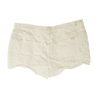 White Plus Solid Denim Shorts