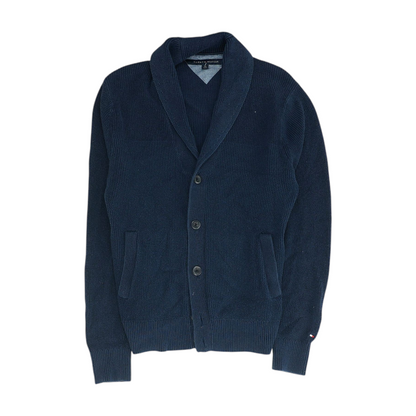 Navy Solid Cardigan Sweater