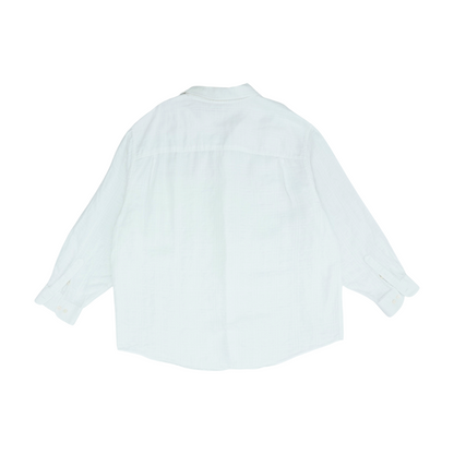 White Big & Tall Solid Long Sleeve Button Down