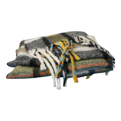 Multi Plaid Viscose Scarf