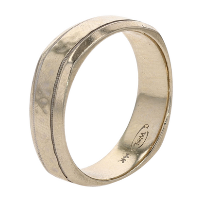 14K White Gold Band Ring