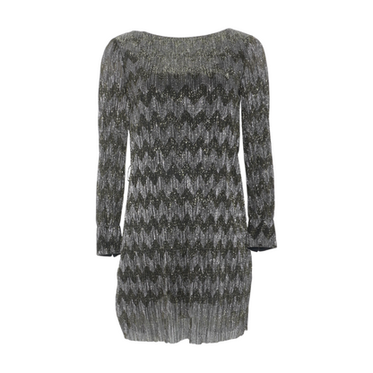 Bronze Chevron Mini Dress
