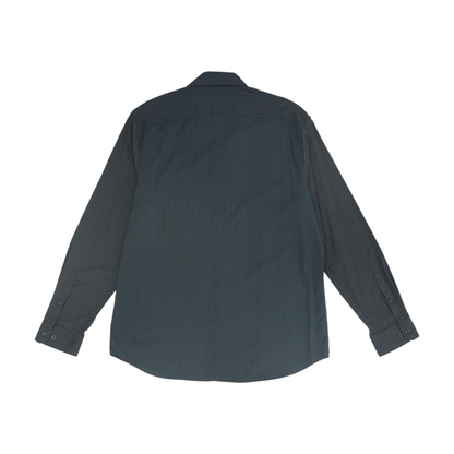 Black Abstract Long Sleeve Button Down