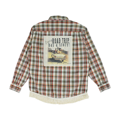 Brown Check Long Sleeve Button Down