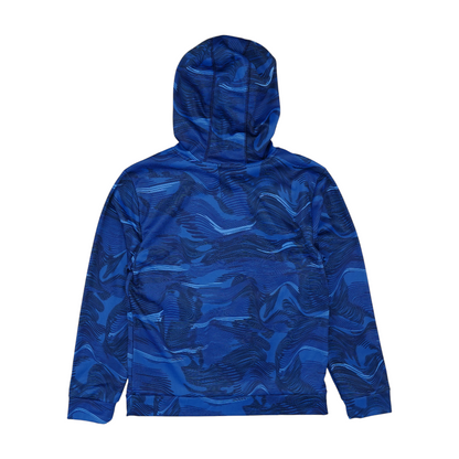 Blue Abstract Hoodie Pullover