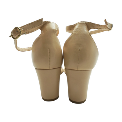 Nude Block Heels