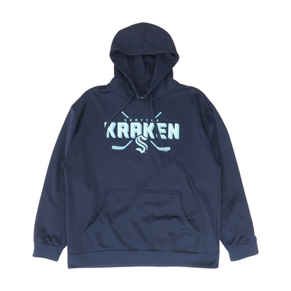 Navy Seattle Kraken Solid Hoodie Pullover