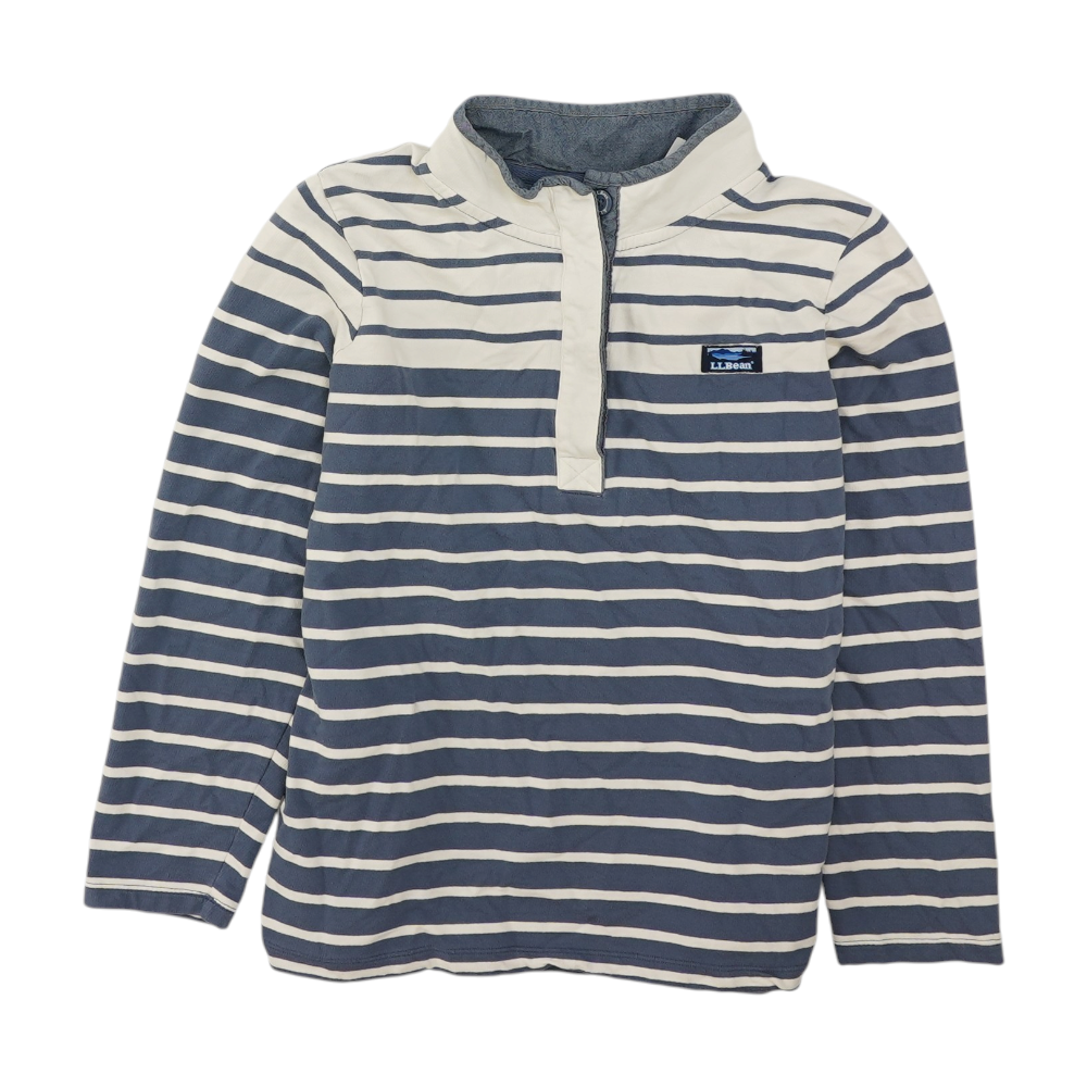 Blue Striped 1/4 Zip Pullover
