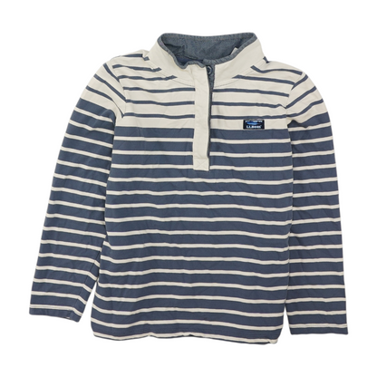 Blue Striped 1/4 Zip Pullover
