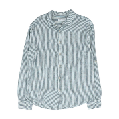 Blue Striped Long Sleeve Button Down