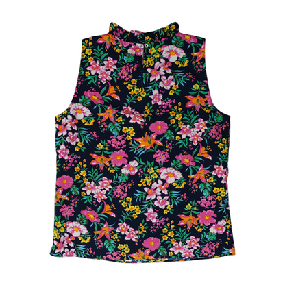 Navy Floral Blouse