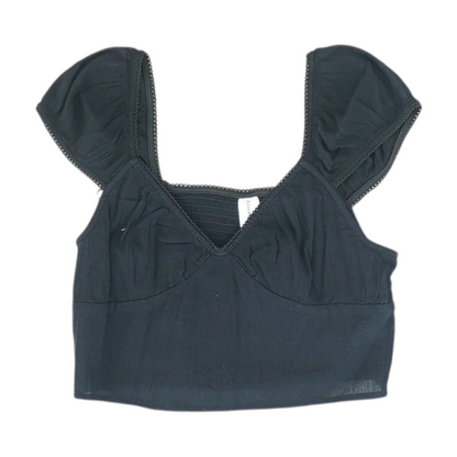 Black Cropped Blouse