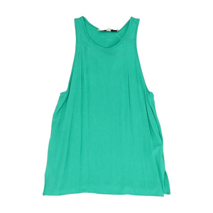 Green Solid Sleeveless Blouse