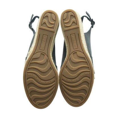 Black Wedged Sandals
