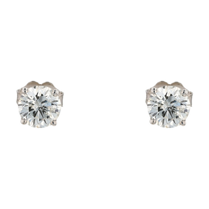 1 1/3 ctw 14K White Gold Diamond Stud Earrings