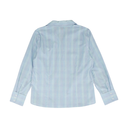 White Check Button Down