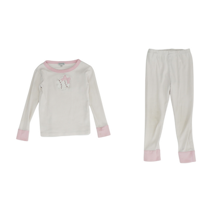 White Striped Pajama Set