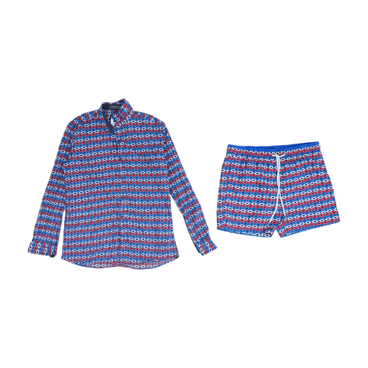 Navy Graphic Swim Set