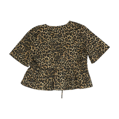 Brown Animal Print Blouse