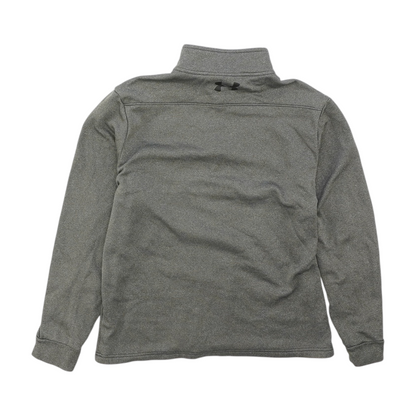 Gray Solid 1/4 Zip Pullover