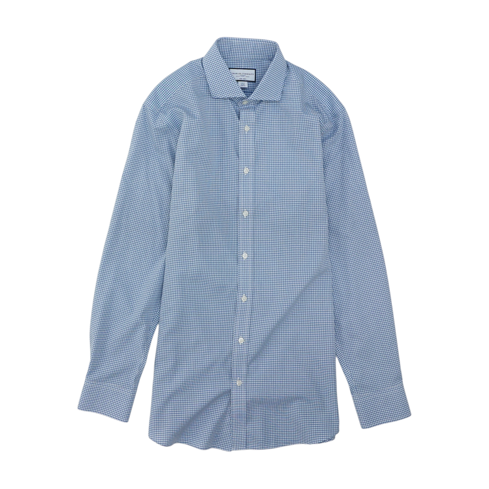 Blue Plaid Long Sleeve Button Down