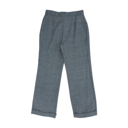 Gray Plaid Regular Pants
