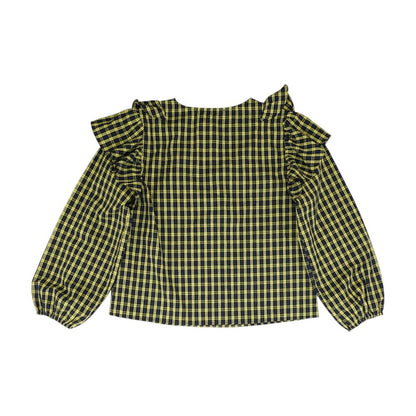 Yellow Plaid Blouse
