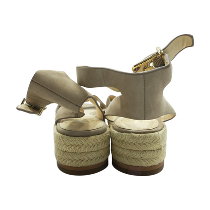 Tan Wedged Sandals