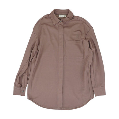 Mauve Solid Button Down